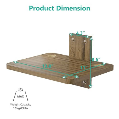 WALI Floating Projector Shelf for Wall, Wooden TV Shelf for DVD Players, Under TV, Cable Boxes and Game Consoles, Living Room TV Accessories Stand - WoodArtSupply