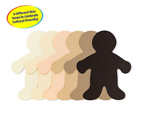 Hygloss Products People Paper Cut Outs Culturally Diverse Family, Cardstock, 5" Wee Kid-24 ct, 5-Inch, Assorted 24 Count Hygloss
