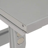 Global Industrial Fixed Height Workbench C-Channel Flared Leg, Steel Square Edge, 72" W x 30" D x 34" H, Gray Global Industrial