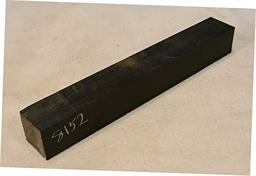 Ebony, Gabon Turning Stock 9-7/8 X 1-3/8 Blank Square Gaboon 8152 Suitable Wood Pieces for Wood Crafts and Projects