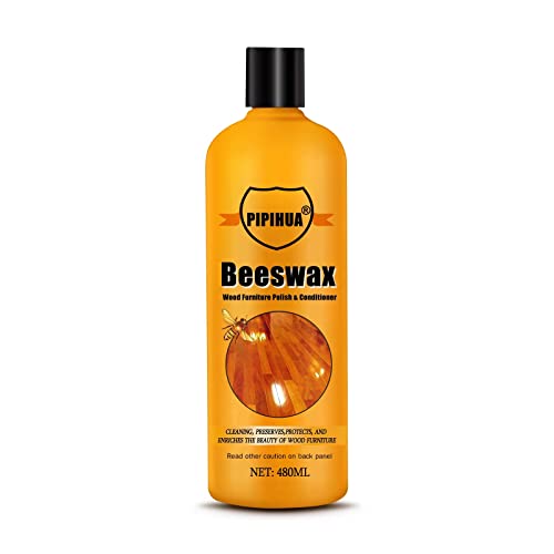 PIPIHUA Beeswax Furniture Wood Polish & Conditioner-Wood Seasoning Beeswax Oil for Wood Cleaner and Polish Furniture Restore A Finish, 16.93 Fl Oz - WoodArtSupply