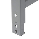Global Industrial Adjustable Height Shop Top Safety Edge Work Bench, 72" W X 36" D, Gray Global Industrial