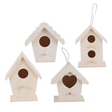 Yardwe 5 Pcs Garden Desktop Hanging Bird Ornament Bird House DIY Unfinished Birds Pendant Birdhouse Kit Mini Birdhouse Small Birdhouse Kids Suit Yardwe