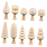 SEWACC 10pcs Woody Mushroom Unfinished Wooden Peg Dolls Peg Dolls Unfinished DIY Unfinished Mushroom Wooden People Doll Wooden Mushroom Crafts Wooden SEWACC