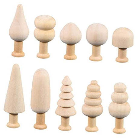 SEWACC 10pcs Woody Mushroom Unfinished Wooden Peg Dolls Peg Dolls Unfinished DIY Unfinished Mushroom Wooden People Doll Wooden Mushroom Crafts Wooden SEWACC