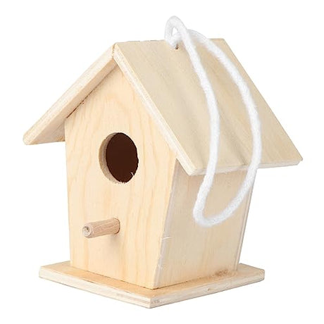 Yardwe Build Birdhouse Kit Paintable Bird House Bark Prevention Bird House Wood Craft Supplies DIY Wooden Craft Birdhouse Making Kit Out Door Toys Yardwe