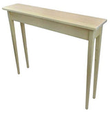 36" Narrow Console Sofa Table - Unfinished with Tapered Legs Generic