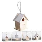 Yardenfun Outdoor Bird House Garden Hanging Bird Nest DIY Painting Bird House Birdhouse to Paint Craft Wood Bird House Unfinished Wood Birdhouse Bird Yardenfun