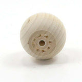 Mylittlewoodshop - Pkg of 50 - Ball with Flat Bottom - 1 inch in Diameter with 9/16 inch Flat Unfinished Wood(WW-KBB100-50) Unique Wood Shapes