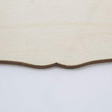 JANOU 3pcs Unfinished Wood Sign Blank Hanging Wooden Plaque DIY Craft Project Wood Sign with Rope Door Wall Art Decorative, Style 3, 9x6.5'' JANOU