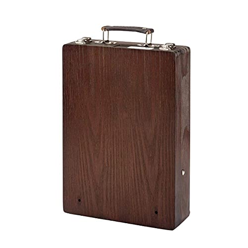 KINGART 702 Adjustable Wood Table Sketchbox Easel, Premium Beechwood Espresso Stain - Portable Artist Desktop Storage Case, Hold All Supplies KINGART