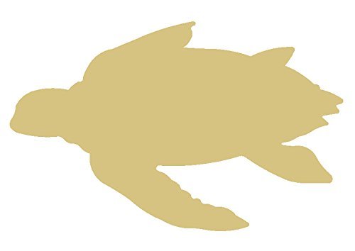 Sea Turtle Cutout Unfinished Wood Tortoise Shell Swimming Animal Zoo MDF Shape Canvas Style 2 Diverse Woodworking