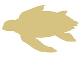Sea Turtle Cutout Unfinished Wood Tortoise Shell Swimming Animal Zoo MDF Shape Canvas Style 2 Diverse Woodworking