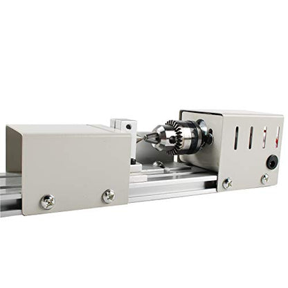 BAENRCY Mini Lathe Machine 12V-24VDC 96W Mini Wood Lathe Milling Accessories for DIY Woodworking Wood Drill Rotary Tool (Group 2)