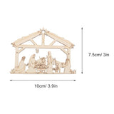 SEWACC Wooden Nativity Scene Ornaments 20Pcs Unfinished Blank Celebrate The Birth of Jesus Shape Cutout Craft Decorations for DIY Crafts Christmas SEWACC
