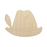 Bavarian Hat German Oktoberfest Unfinished Wood Shape Piece Cutout for DIY Craft Projects - 1/4 Inch Thick - 4.70 Inch Size Sniggle Sloth