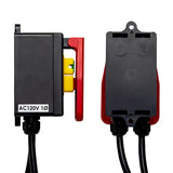 POWERTEC 71755 120V, 9A Magnetic Paddle Switch w/Standard Cords, Quick Power Downs & Large Stop Sign, fits Router Table, Power Tools, Table Saw, POWERTEC