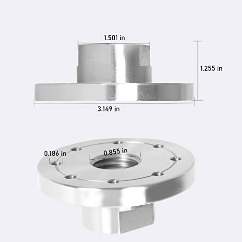 waltyotur Woodworking 3 Inch Lathe Steel Faceplate Chucks, Steel Wood Lathe Face Plate 1”-8TPI Spindle without Screwchuck waltyotur