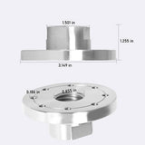 waltyotur Woodworking 3 Inch Lathe Steel Faceplate Chucks, Steel Wood Lathe Face Plate 1”-8TPI Spindle without Screwchuck waltyotur
