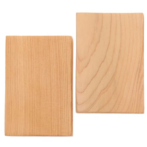 MILISTEN 2 Pcs Unfinished Wood Board Toy Wood Cutout Block Wooden Block Unfinished Wood Slices Wood Cutouts Thick Wood Board Wood Rectangles to Stack - WoodArtSupply