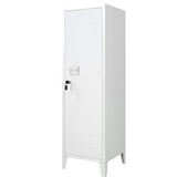 MIOCASA Metal Cabinet Home Office Storage Cabinets with Doors and Shelves Lockable 3 Door File Cabinet Organizer Coat Lockers for Kids (White) MIOCASA