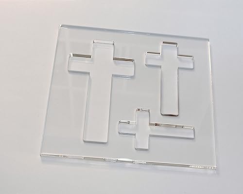 Crosses Router Template,Cross Inlay Acrylic Router Template,Ribbon Template,Woodworking or Craft Template (Model 1) Yuxuanish