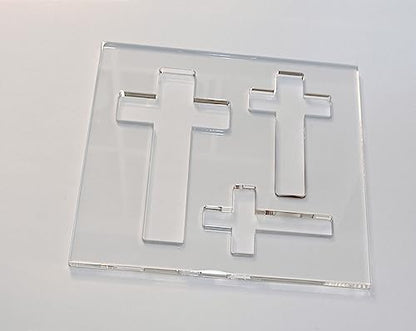 Crosses Router Template,Cross Inlay Acrylic Router Template,Ribbon Template,Woodworking or Craft Template (Model 1)