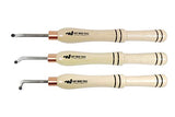 Easy Wood Tools 3 Piece (6504) Mini Hollowers Set for Miniature Hollow Forms #1, 2 and #3 Hollowers Come Equipped with Ci5-NR Patented Negative Rake - WoodArtSupply