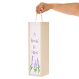 Juvale 2 Pack Unfinished Wooden Wine Boxes with Handles for DIY Crafts, Gifts, Birthday and Housewarming Parties, Customizable with Paint, Juvale