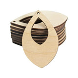 ALL SIZES BULK (12pc to 100pc) Unfinished Wood Wooden Laser Cutout Wide Oval with cut out Dangle Earring Jewelry Blanks Charms Shape Crafts Made in Texan Wood Crafts