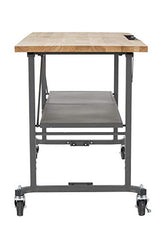 COSCO SmartFold Portable Workbench/Folding Utility Table (Gray Steel Frame) Cosco