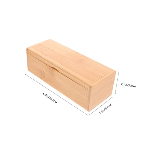 EXCEART Box Bamboo Jewelry Storage Case Jewelry Treasure Organizer Glasses Organizer Jewelry Organizer Keepsakes Storage Case Containers with Lids EXCEART