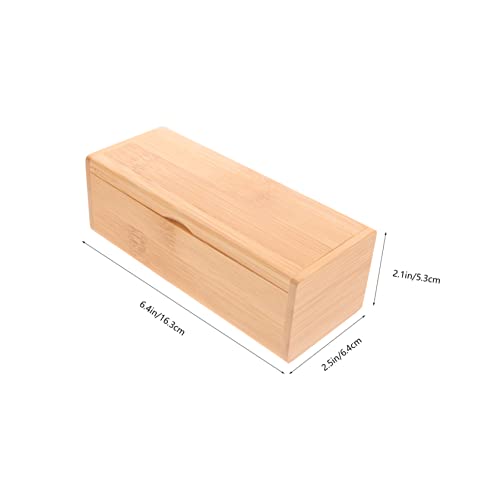 EXCEART Box Bamboo Jewelry Storage Case Jewelry Treasure Organizer Glasses Organizer Jewelry Organizer Keepsakes Storage Case Containers with Lids - WoodArtSupply