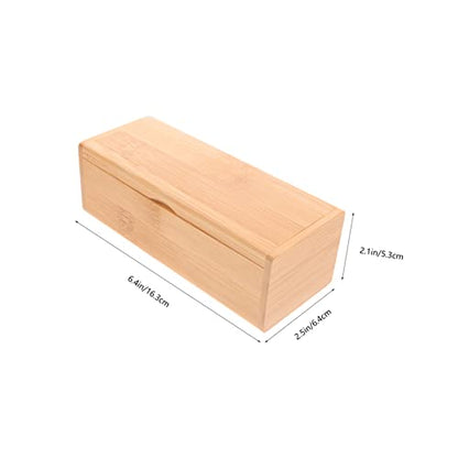 EXCEART Box Bamboo Jewelry Storage Case Jewelry Treasure Organizer Glasses Organizer Jewelry Organizer Keepsakes Storage Case Containers with Lids - WoodArtSupply