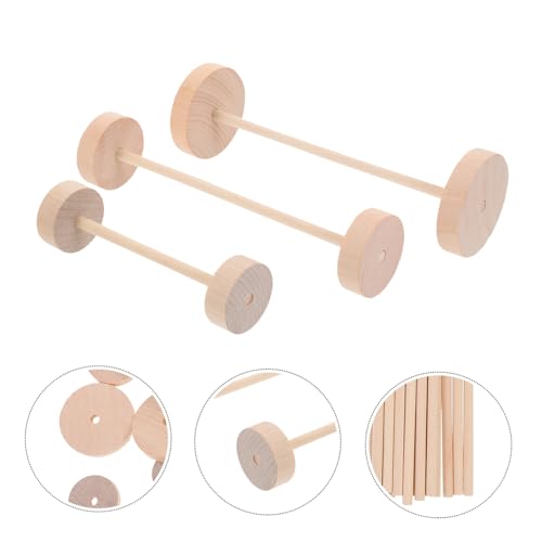 Vaguelly 1 Set Wooden Wheel Wood Craft Wheels Wooden Toy Wheels Spoked Toy Wheels Crafts Toy Wheels Mini DIY Car Models an Fittings Art Craft Vaguelly