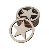 ALL SIZES BULK (12pc to 100pc) Unfinished Wood Laser Cutout Hoop Circle Star Dangle Earring Jewelry Blanks Shape Crafts Made in Texas Texan Wood Crafts
