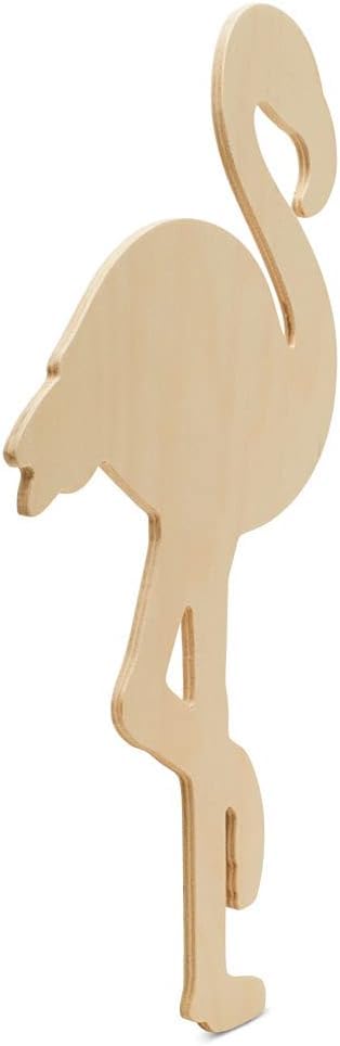 Michelle's aDOORable Creations Flamingo Cutout Unfinished Wood Nautical Beach Decor Summer Door Hanger Michelle's aDOORable Creations