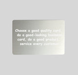 Laser Engraving Blank Cards, Silver Thick Printing Blank Laser Engraving Aluminum Sublimation Metal Business Name Cards For House Office Customer Diy Wokyo