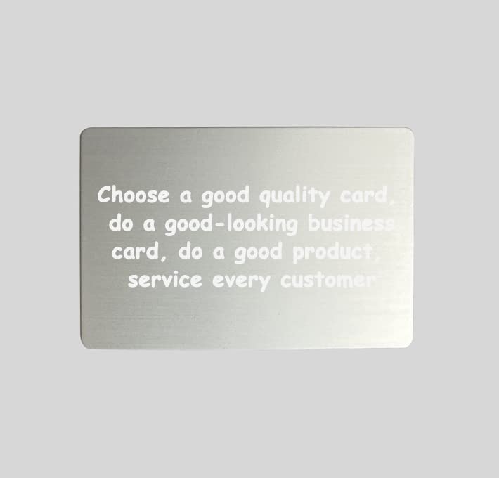 Laser Engraving Blank Cards, Silver Thick Printing Blank Laser Engraving Aluminum Sublimation Metal Business Name Cards For House Office Customer Diy - WoodArtSupply