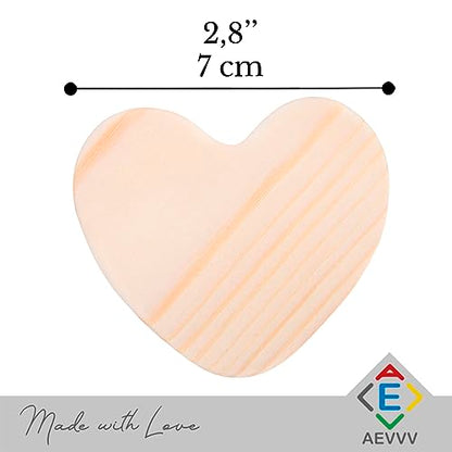 DIY Craft Kit: 10 Heart-Shaped Unfinished Wood Crafts - Creative Painting Set for Handmade Decor and Woodwork - Natural Unpainted Wood Heart Blanks