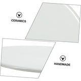 Tofficu Pottery White White Serving Platters Unfinished Ceramic Tiles Unfinished Ceramic Plate Dinner Decoracion para Mesa De Comedor Hand Ceramic Tofficu