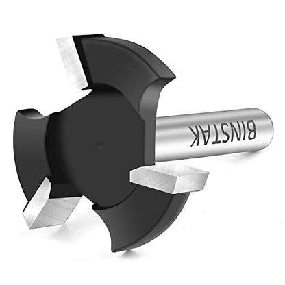 CNC Spoilboard Surfacing Router Bit 1/4 inch Shank, Extra Large 1-1/4 inch Cutting Diameter, Slab Flattening Router Bit Planing Bit Wood Planing Bit - WoodArtSupply