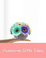 BAZIMA DIY Felt Flower Art Craft Kit, DIY Felt Sunflower and Chrysanthemum Bouquet Kit, 7pcs Felt Flowers,Floral Gifts,Beginner Craft Kit,Arrange BAZIMA ALICE