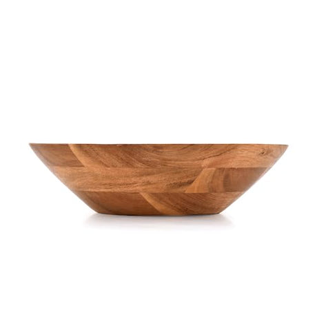 Samhita Acacia Wood Serving Bowl, Fruit Bowl, Friendly and Perfect for Salad, Vegetables and Fruit,Single Salad Bowl (10" x 10" x 3") Samhita