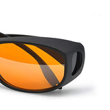 Laser Safety Goggles, 190nm-490nm OD 6+ Professional Laser Eye Protective Glasses for 405nm, 445nm, 450nm, 473nm Wavelength UV light/Violet & Blue Karono