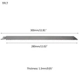 KUKALE Power Tool, Stainless Steel 300mm Reciprocating Power Saw Blade With Fine Tooth Effective For Cutting Wood Woodworking Tool Supplies KUKALE