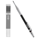 Enhon 2 MM Carpenter Pencils Set with 12 Marker Refills and Sharpener, Mechanical Carpenter Pencil Woodworking Marking Tool Solid Deep Hole Enhon