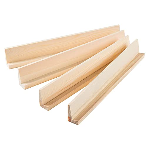 Juvale 4 Pack Wooden Domino Racks Trays, Dominoes Stand Holders for Mexican Train, Mahjong, Chicken Foot, Game Night - WoodArtSupply