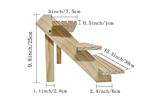 NAJMECHOY Retail Display Riser Earring & Ring Holder Unfinished Rustic Wood Stand Storage Shelf Rack Jewelry Rack Desktop Display Cup Rack Simple NAJMECHOY
