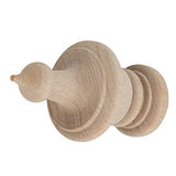 Turned Birch Wooden Finial | 3 1/2 Height | Unfinished Wood Finials for Crafts, Decorative Finials for Birdhouse, Grandfather Clock, Curtain Rod, UNIQANTIQ HARDWARE SUPPLY